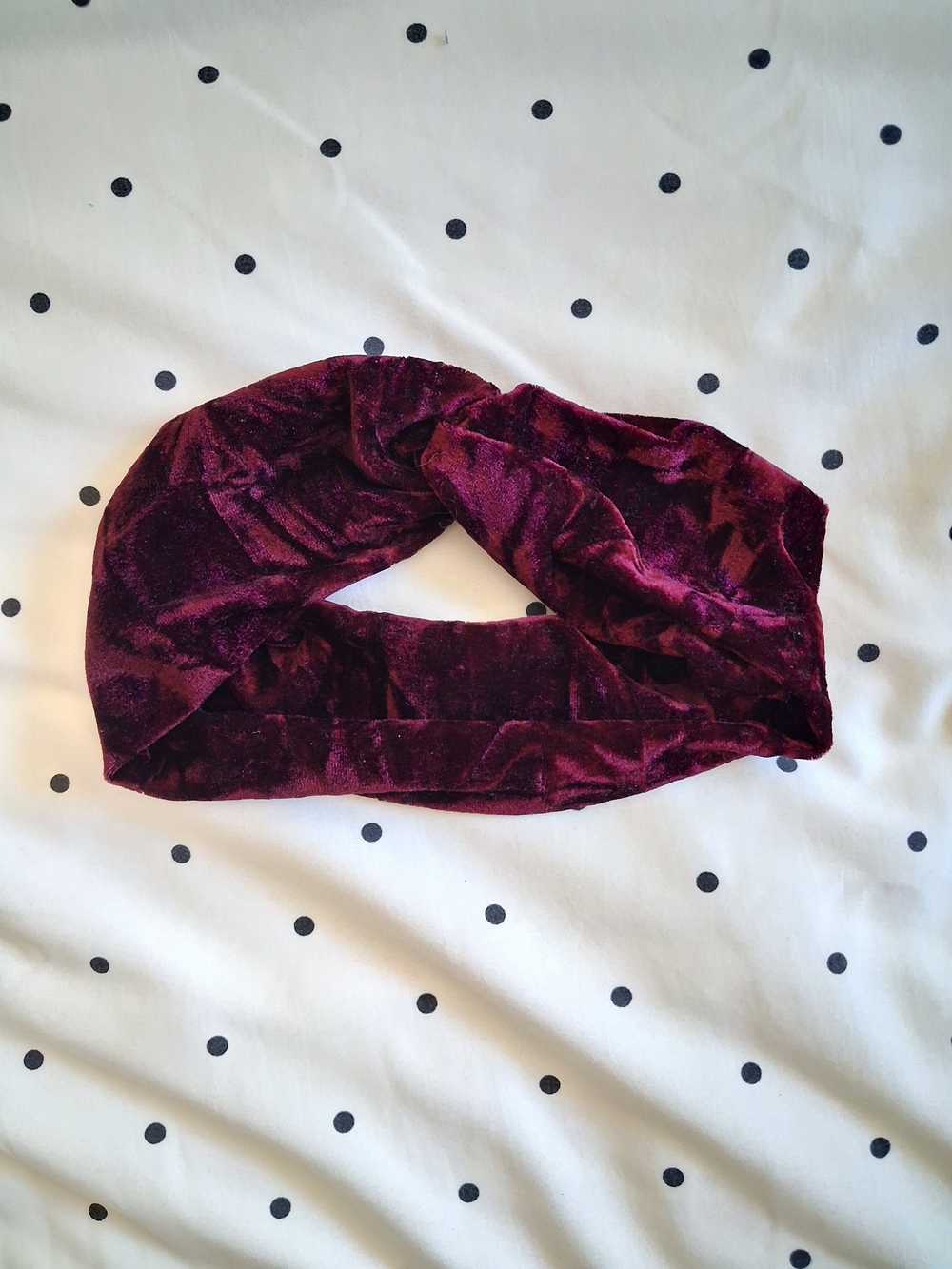 Velvet Twist Red Burgundy Headband